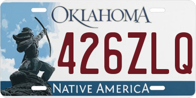 OK license plate 426ZLQ