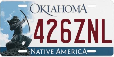 OK license plate 426ZNL