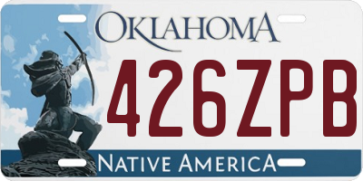 OK license plate 426ZPB