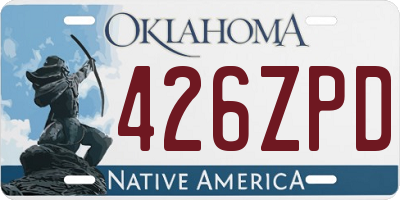 OK license plate 426ZPD