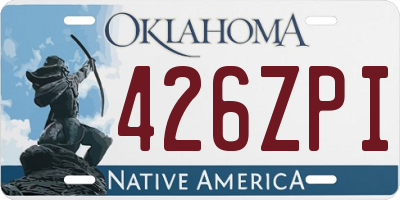 OK license plate 426ZPI
