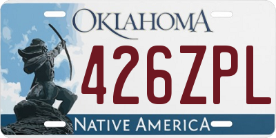 OK license plate 426ZPL