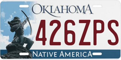 OK license plate 426ZPS