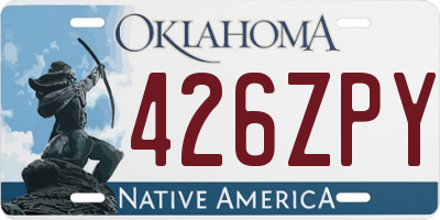 OK license plate 426ZPY