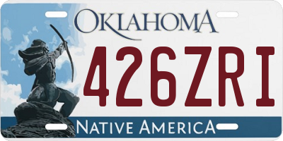 OK license plate 426ZRI