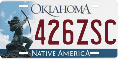 OK license plate 426ZSC