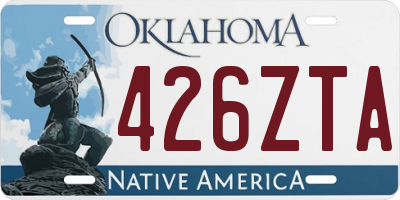 OK license plate 426ZTA