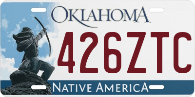 OK license plate 426ZTC