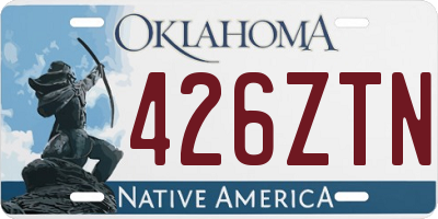 OK license plate 426ZTN