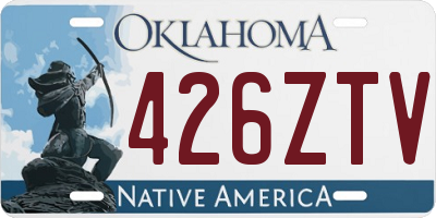 OK license plate 426ZTV