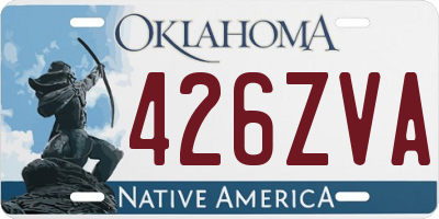 OK license plate 426ZVA