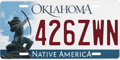 OK license plate 426ZWN