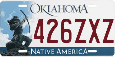 OK license plate 426ZXZ