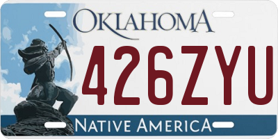 OK license plate 426ZYU