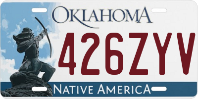 OK license plate 426ZYV