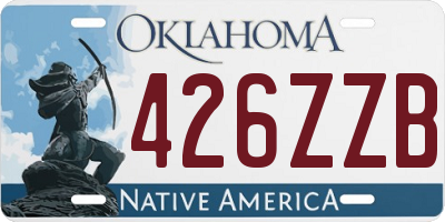 OK license plate 426ZZB