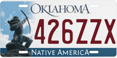 OK license plate 426ZZX