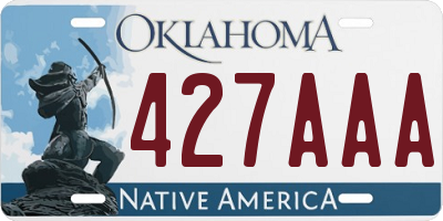 OK license plate 427AAA