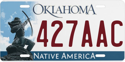 OK license plate 427AAC