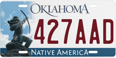 OK license plate 427AAD