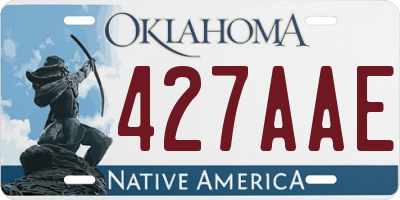 OK license plate 427AAE