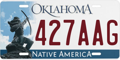 OK license plate 427AAG