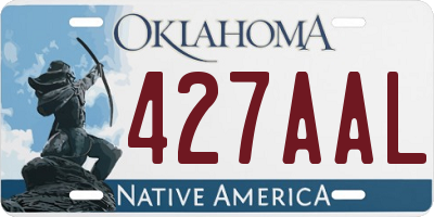 OK license plate 427AAL