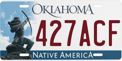 OK license plate 427ACF