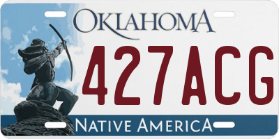 OK license plate 427ACG