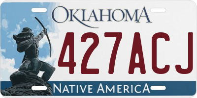 OK license plate 427ACJ