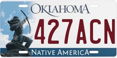 OK license plate 427ACN