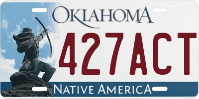 OK license plate 427ACT