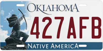 OK license plate 427AFB