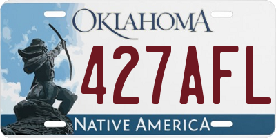 OK license plate 427AFL