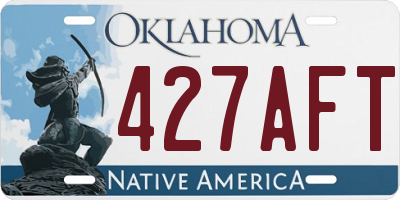 OK license plate 427AFT