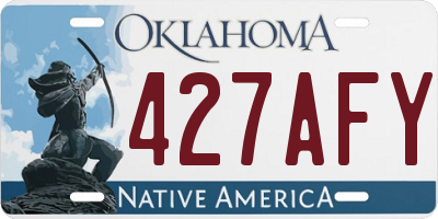 OK license plate 427AFY