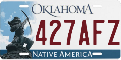 OK license plate 427AFZ
