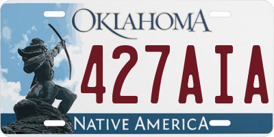 OK license plate 427AIA