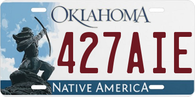 OK license plate 427AIE