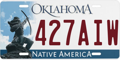 OK license plate 427AIW