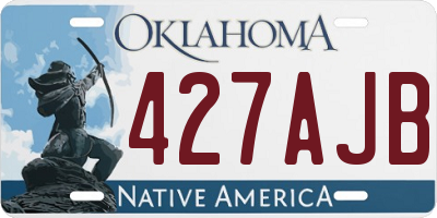 OK license plate 427AJB