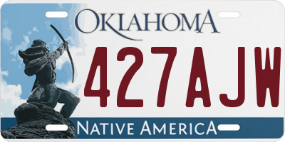 OK license plate 427AJW