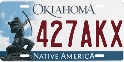 OK license plate 427AKX