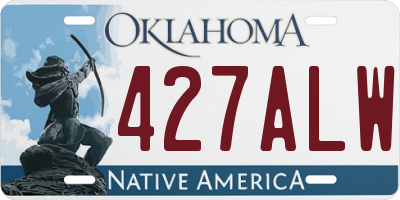 OK license plate 427ALW