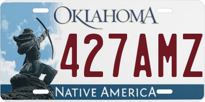 OK license plate 427AMZ
