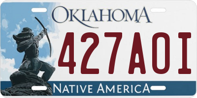 OK license plate 427AOI