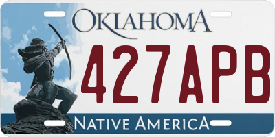 OK license plate 427APB