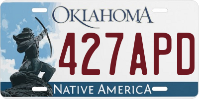 OK license plate 427APD