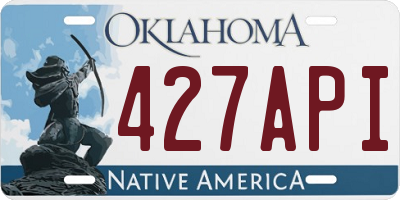 OK license plate 427API