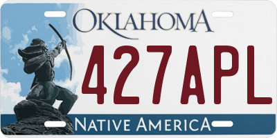 OK license plate 427APL